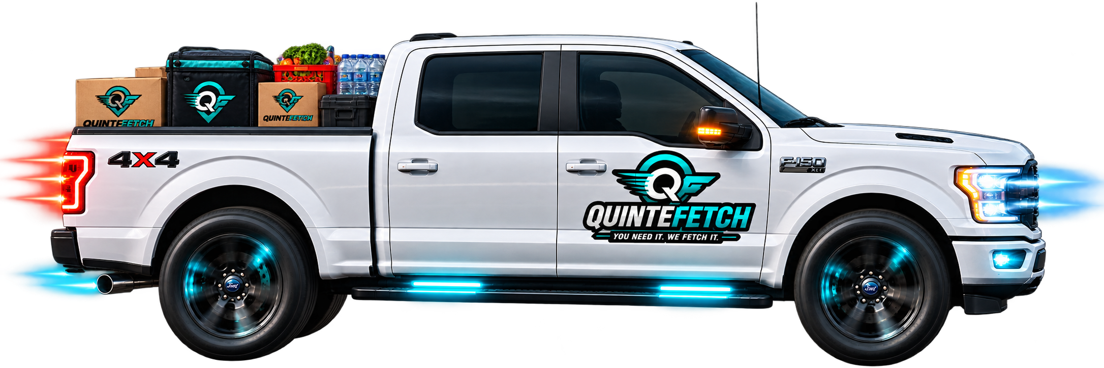 QuinteFetch delivery truck out making deliveries